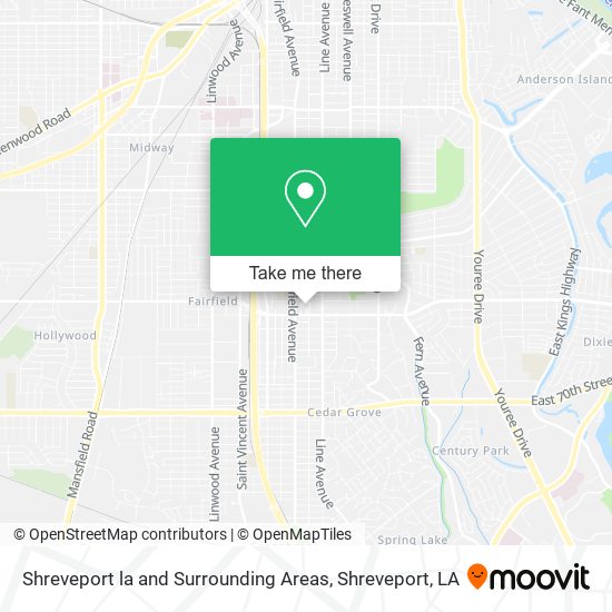 Shreveport la and Surrounding Areas map