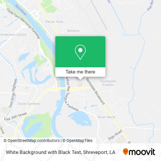 White Background with Black Text map