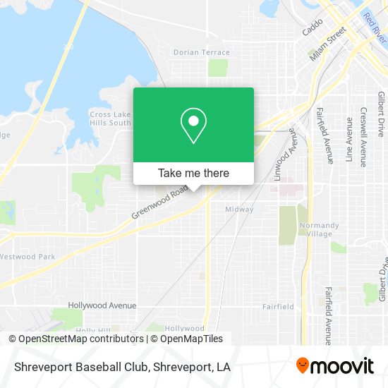 Shreveport Baseball Club map