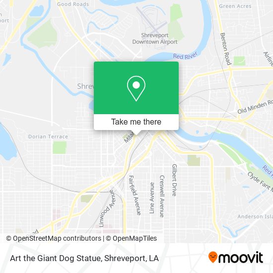 Art the Giant Dog Statue map