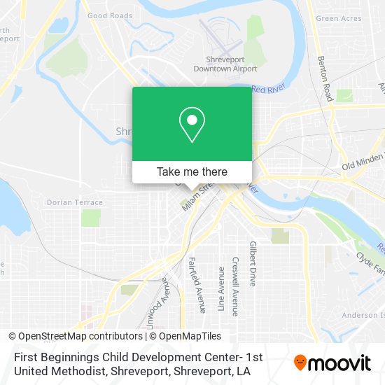 First Beginnings Child Development Center- 1st United Methodist, Shreveport map