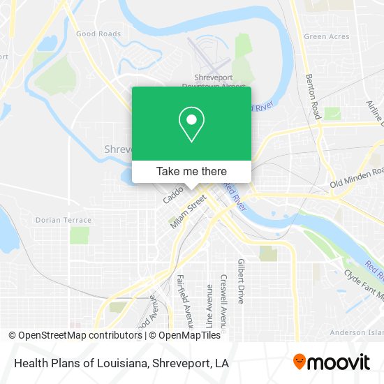 Health Plans of Louisiana map