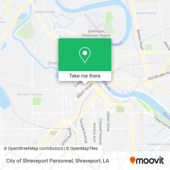 City of Shreveport Personnel map