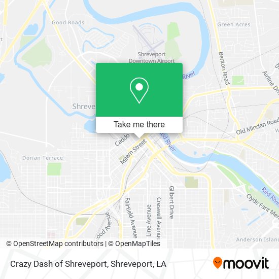 Crazy Dash of Shreveport map