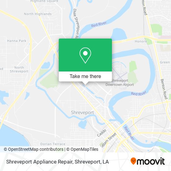 Shreveport Appliance Repair map