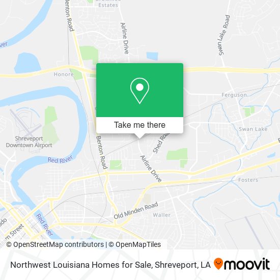 Northwest Louisiana Homes for Sale map