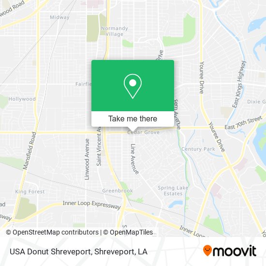 USA Donut Shreveport map
