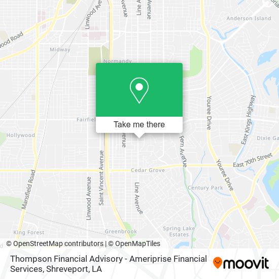 Thompson Financial Advisory - Ameriprise Financial Services map