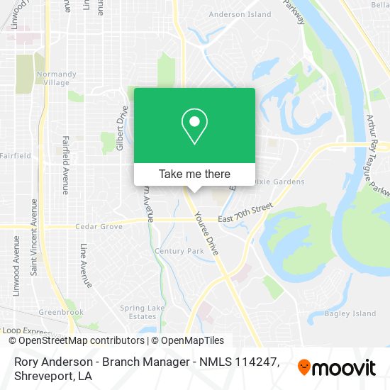 Mapa de Rory Anderson - Branch Manager - NMLS 114247