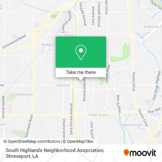 Mapa de South Highlands Neighborhood Asspciation