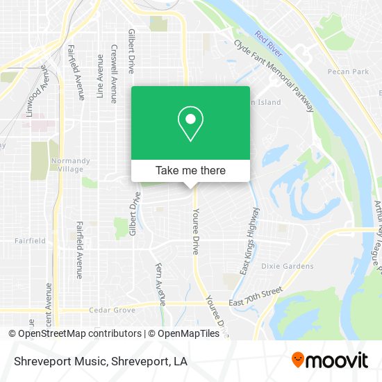 Mapa de Shreveport Music