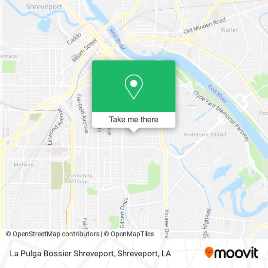 Mapa de La Pulga Bossier Shreveport