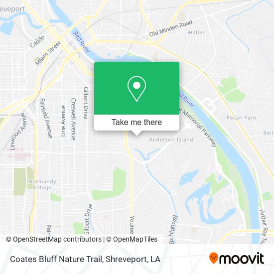 Coates Bluff Nature Trail map