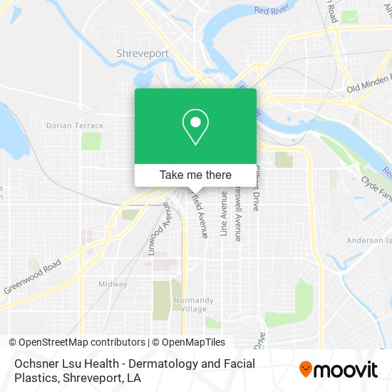 Mapa de Ochsner Lsu Health - Dermatology and Facial Plastics