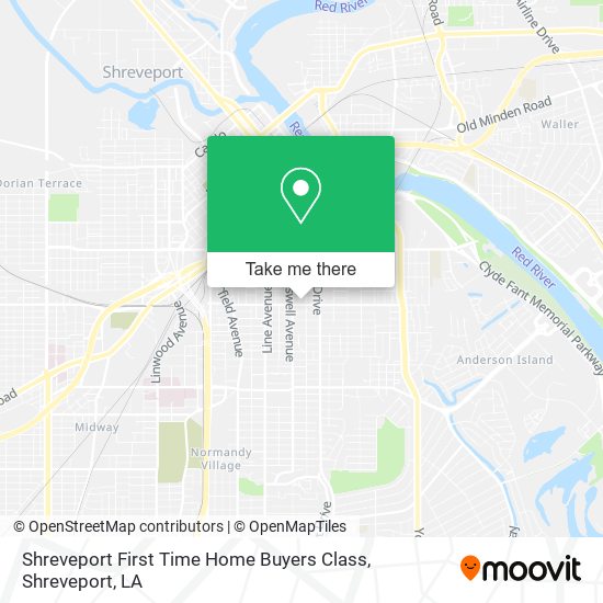 Shreveport First Time Home Buyers Class map