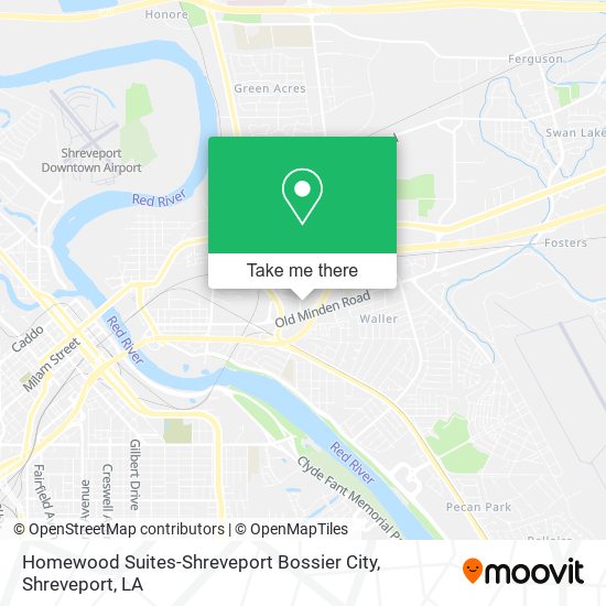 Homewood Suites-Shreveport Bossier City map