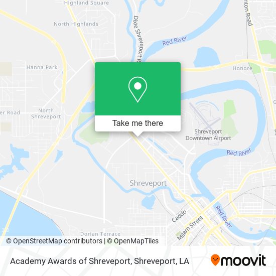 Academy Awards of Shreveport map