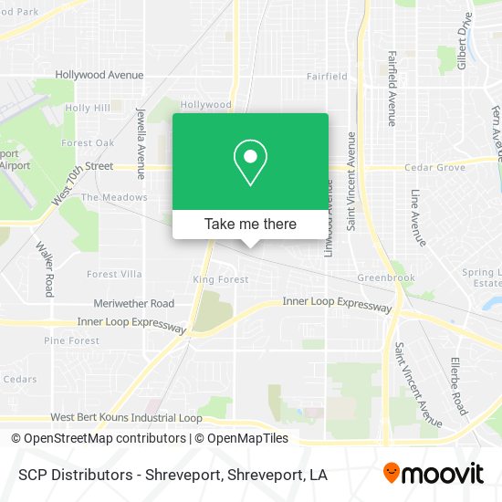 Mapa de SCP Distributors - Shreveport