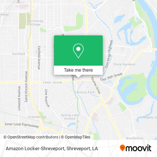 Amazon Locker-Shreveport map