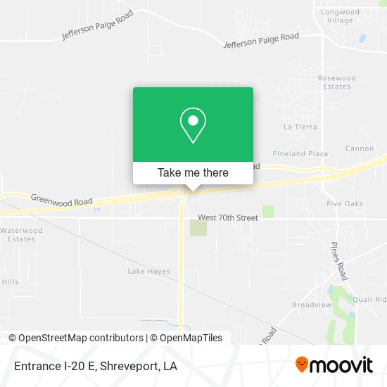 Entrance I-20 E map