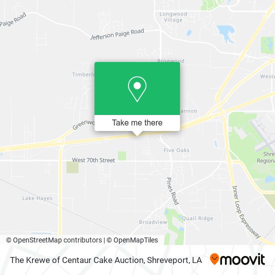 The Krewe of Centaur Cake Auction map