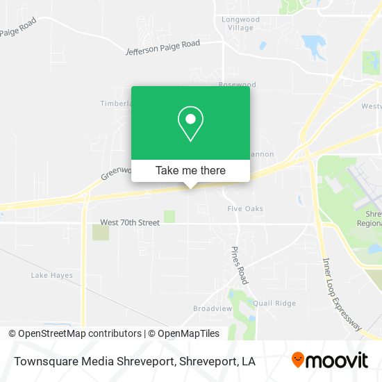 Mapa de Townsquare Media Shreveport