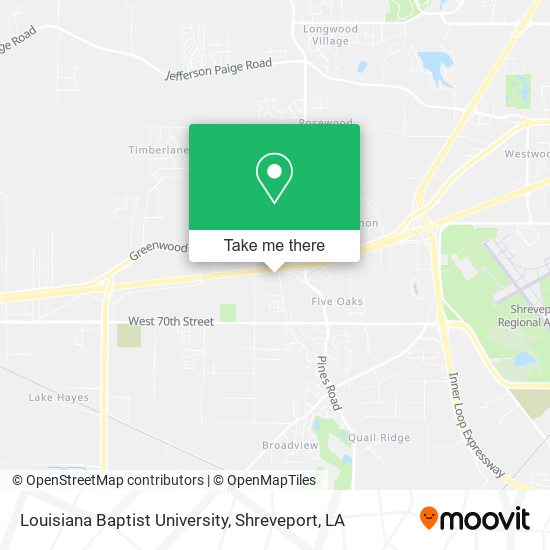 Louisiana Baptist University map