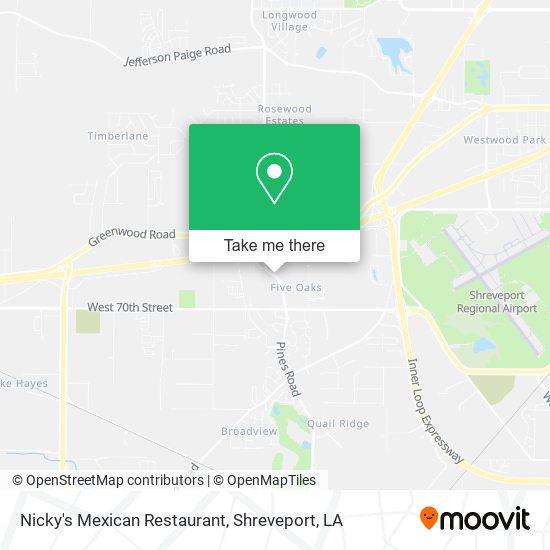 Mapa de Nicky's Mexican Restaurant