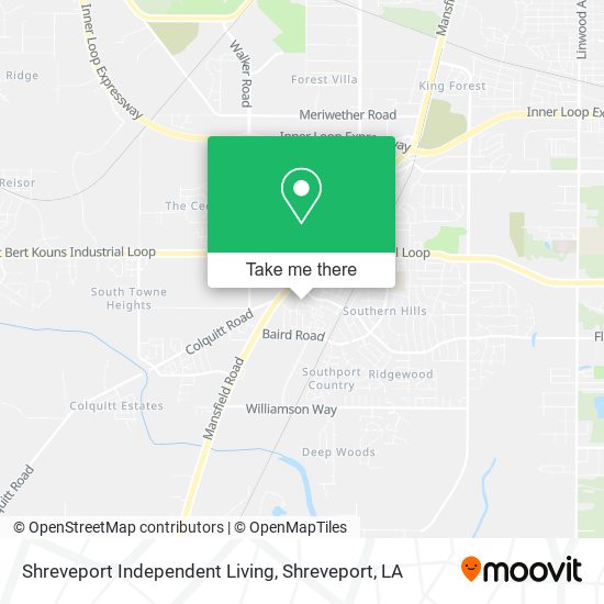 Shreveport Independent Living map