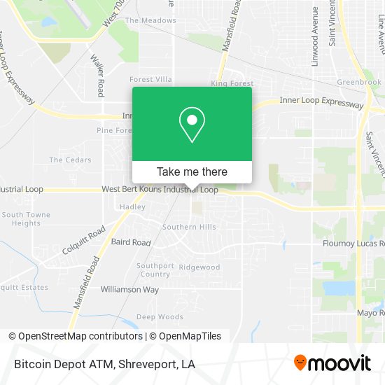 Mapa de Bitcoin Depot ATM