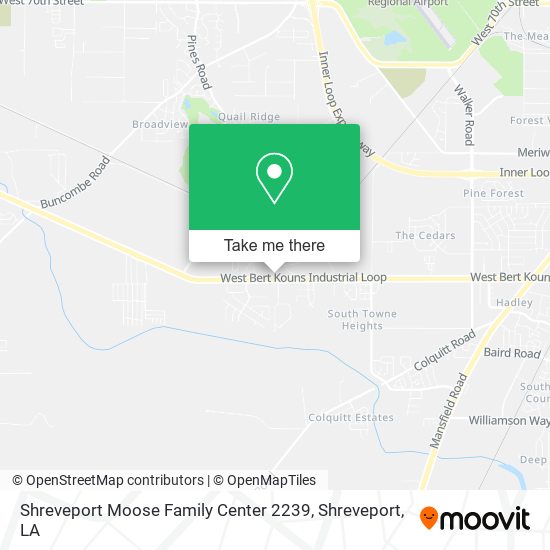 Shreveport Moose Family Center 2239 map