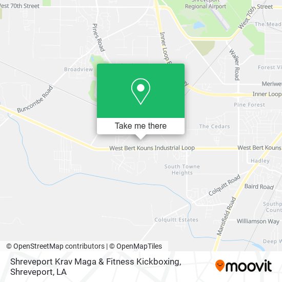 Mapa de Shreveport Krav Maga & Fitness Kickboxing