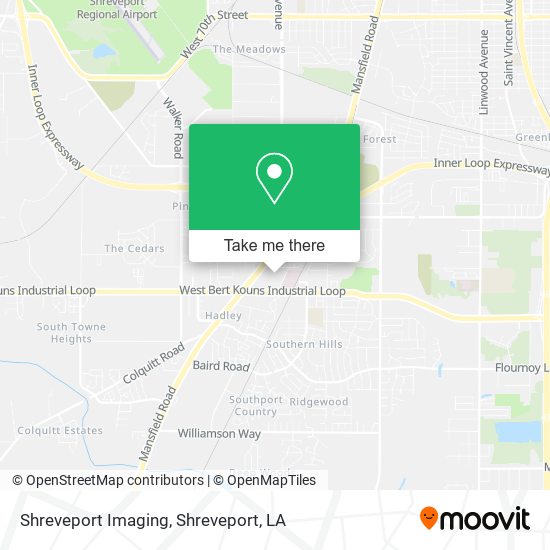 Mapa de Shreveport Imaging