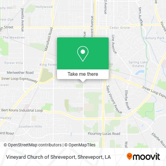 Mapa de Vineyard Church of Shreveport