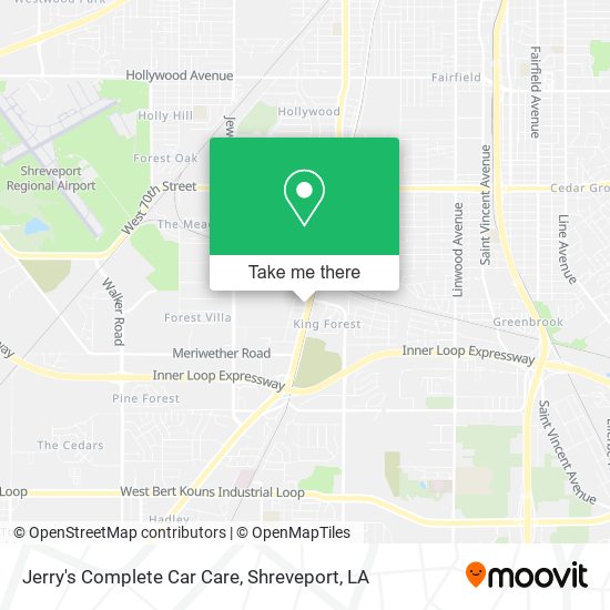 Jerry's Complete Car Care map