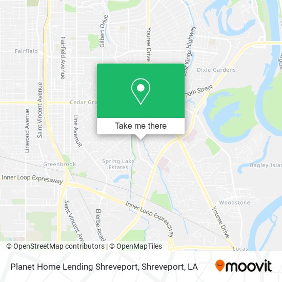 Planet Home Lending Shreveport map