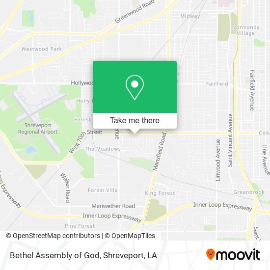 Bethel Assembly of God map