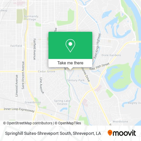 Springhill Suites-Shreveport South map