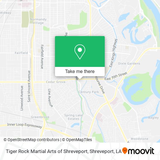 Tiger Rock Martial Arts of Shreveport map