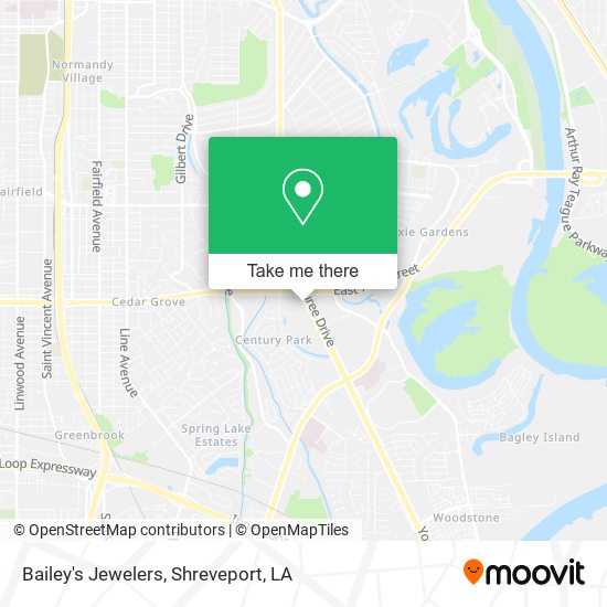 Bailey's Jewelers map