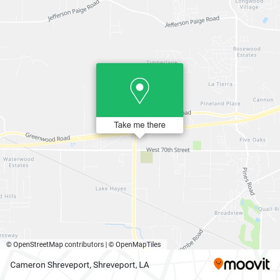 Cameron Shreveport map