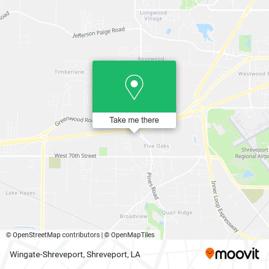 Mapa de Wingate-Shreveport