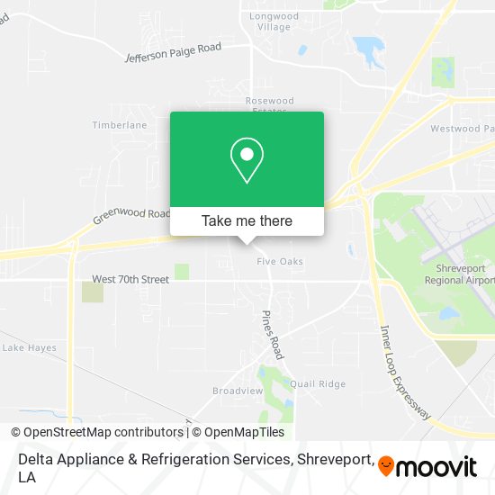 Delta Appliance & Refrigeration Services map