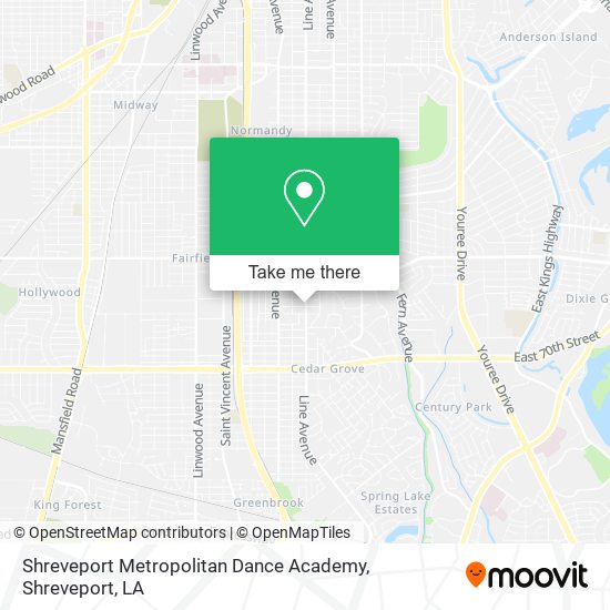 Shreveport Metropolitan Dance Academy map