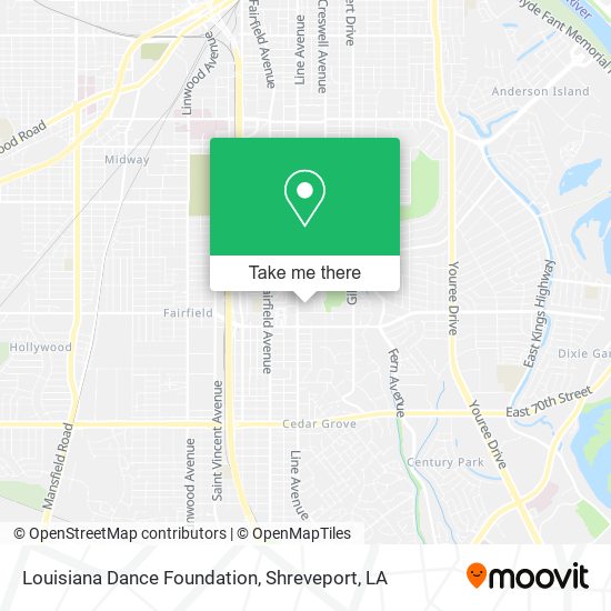 Louisiana Dance Foundation map