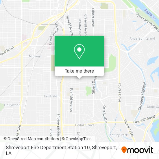 Shreveport Fire Department Station 10 map