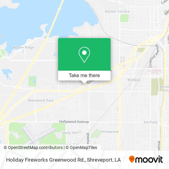 Holiday Fireworks Greenwood Rd. map