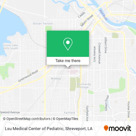 Lsu Medical Center of Pediatric map