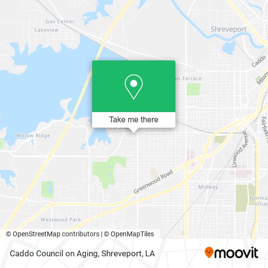 Caddo Council on Aging map