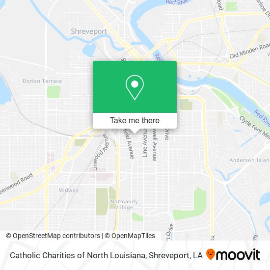 Catholic Charities of North Louisiana map